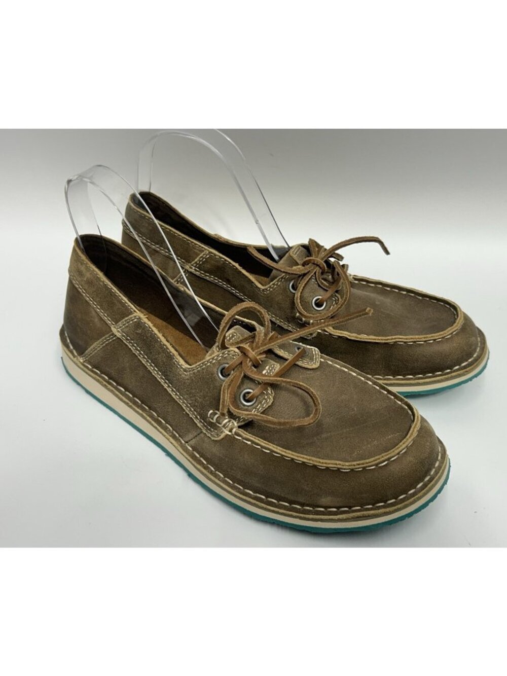 NEW Ariat Women’s Cruiser Castaway Shoes Sz 9.5 B Brown Leather Lace Up Moc Toe